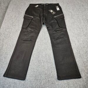 XRAY Jeans Mens Slim Fit Commuter Cargo Pants Black XRPT-7100597 34x32 NWT